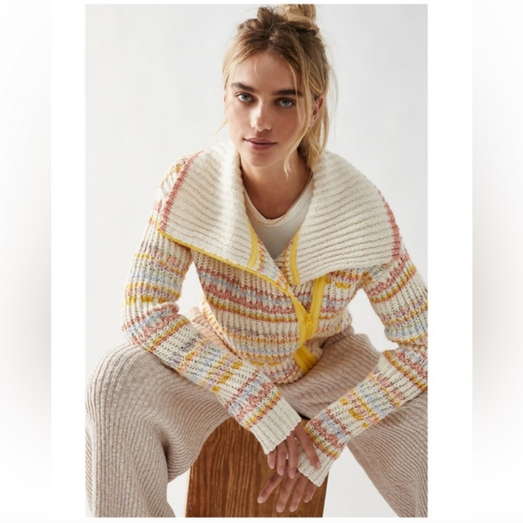 RARE Free People Solana Cardi Sweater Size Large NWOT - Picture 2 of 16